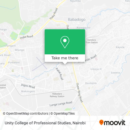 Unity College of Professional Studies map