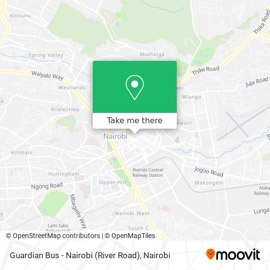 Guardian Bus - Nairobi (River Road) map