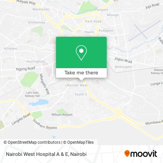 Nairobi West Hospital A & E map