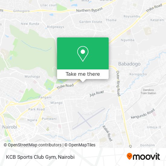 KCB Sports Club Gym map