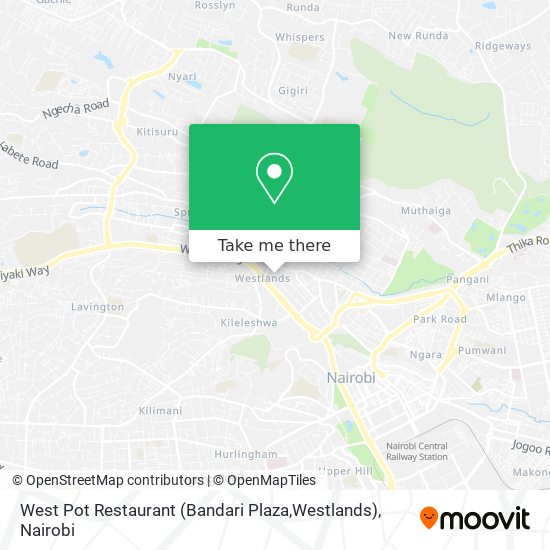 West Pot Restaurant (Bandari Plaza,Westlands) map