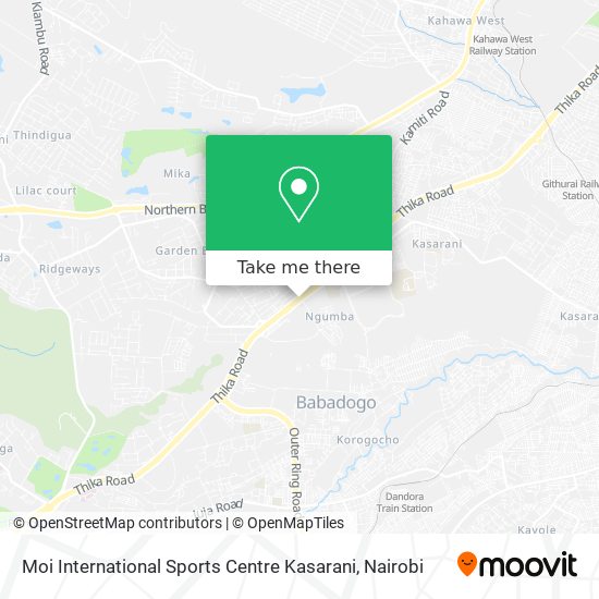Moi International Sports Centre Kasarani map
