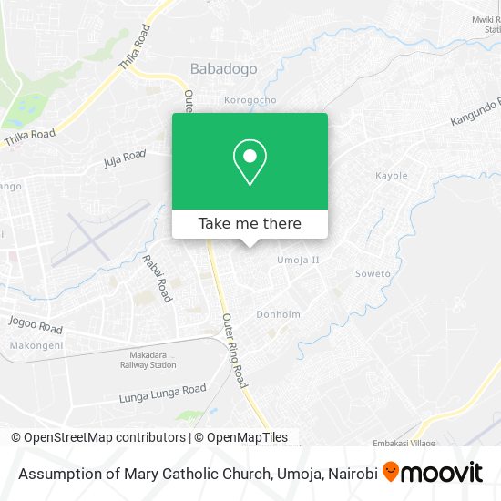 Assumption of Mary Catholic Church, Umoja map