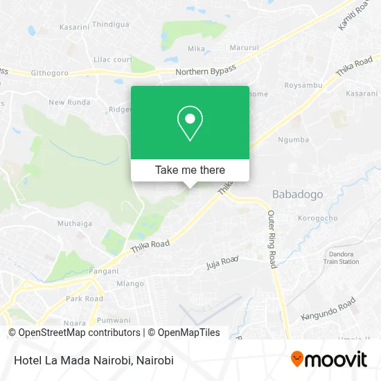 Hotel La Mada Nairobi map