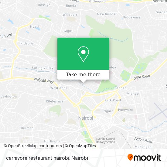 carnivore restaurant nairobi map