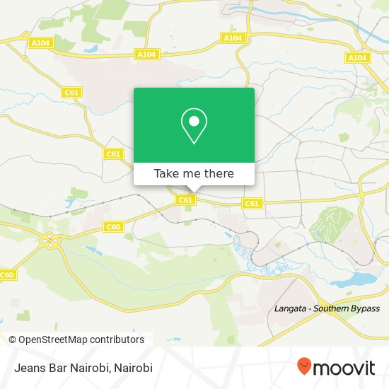 Jeans Bar Nairobi map