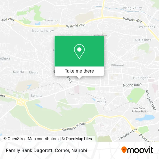 Family Bank Dagoretti Corner map