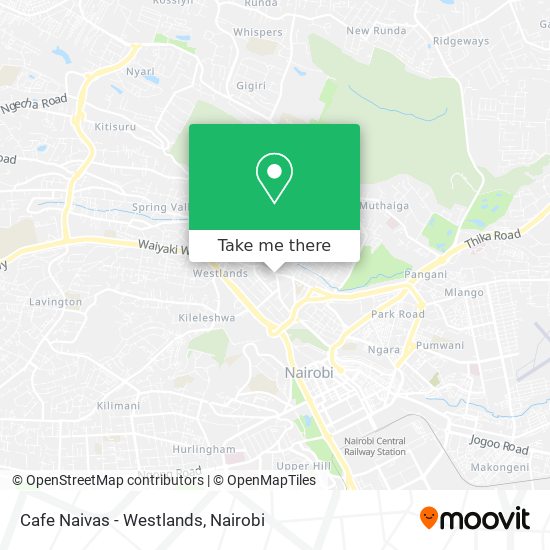 Cafe Naivas  - Westlands map