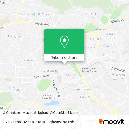 Naivasha - Masai Mara Highway map