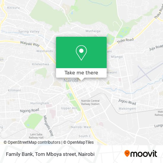 Family Bank, Tom Mboya street map