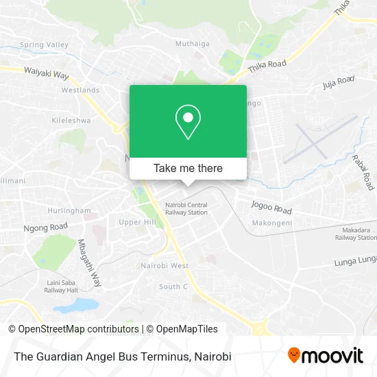 The Guardian Angel Bus Terminus map