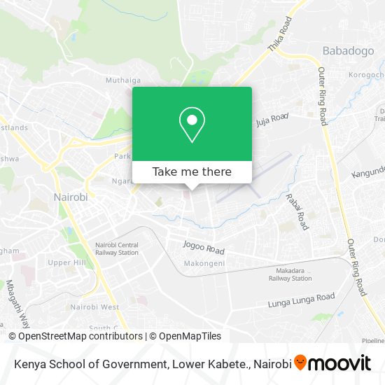 Kenya School of Government, Lower Kabete. map