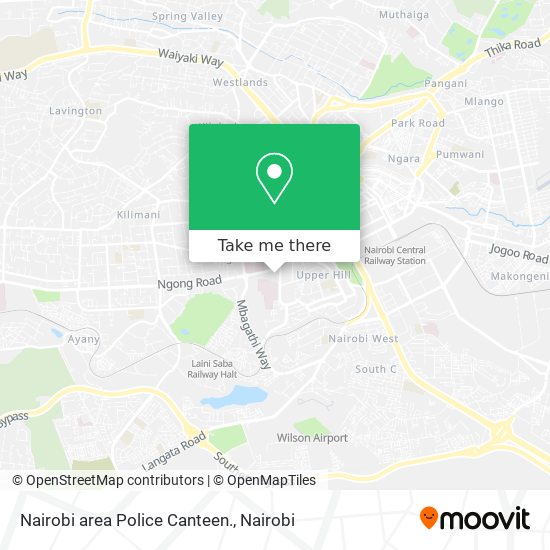 Nairobi area Police Canteen. map