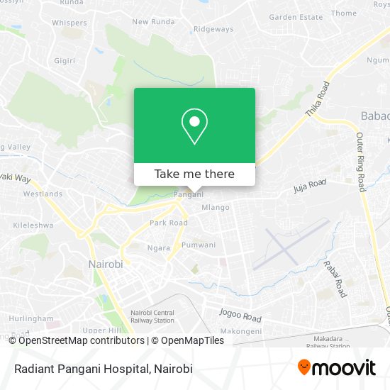Radiant Pangani Hospital map