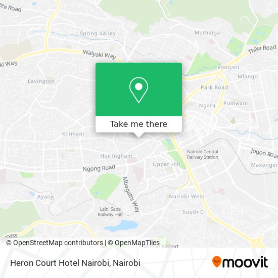 Heron Court Hotel Nairobi map