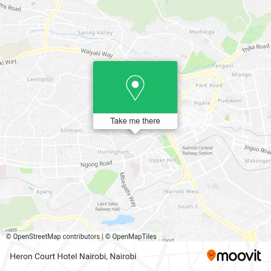 Heron Court Hotel Nairobi map