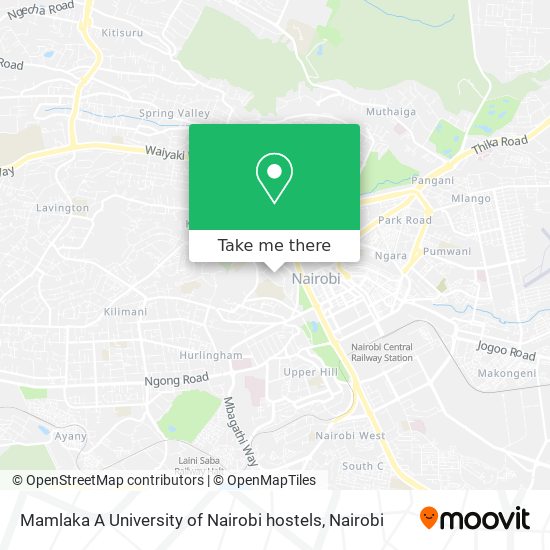 Mamlaka A University of Nairobi hostels map