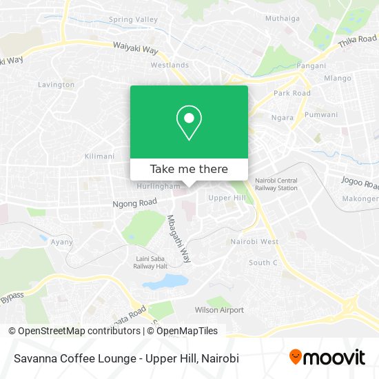 Savanna Coffee Lounge - Upper Hill map