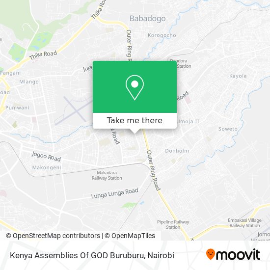 Kenya Assemblies Of GOD Buruburu map