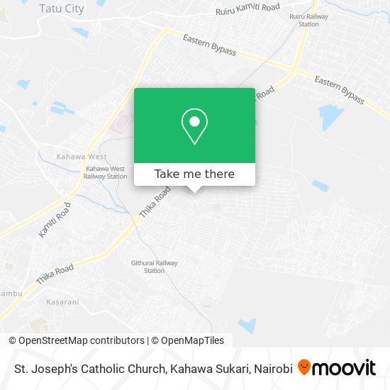 St. Joseph's Catholic Church, Kahawa Sukari map