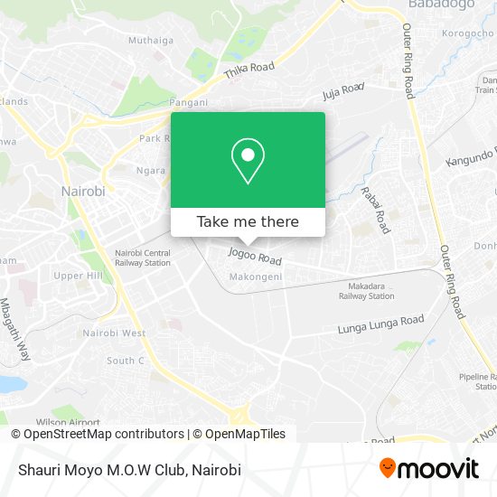 Shauri Moyo M.O.W Club map