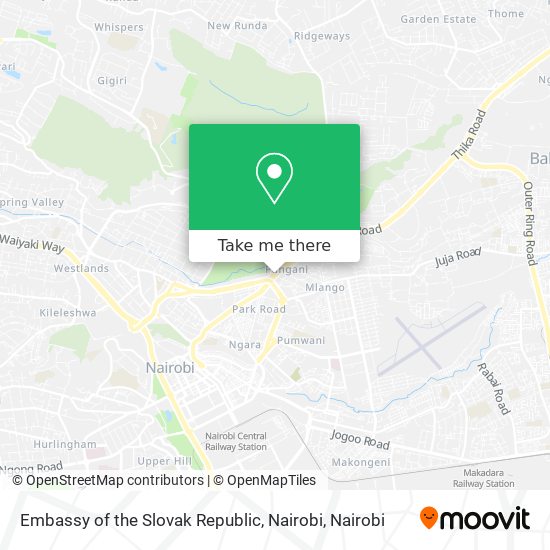 Embassy of the Slovak Republic, Nairobi map