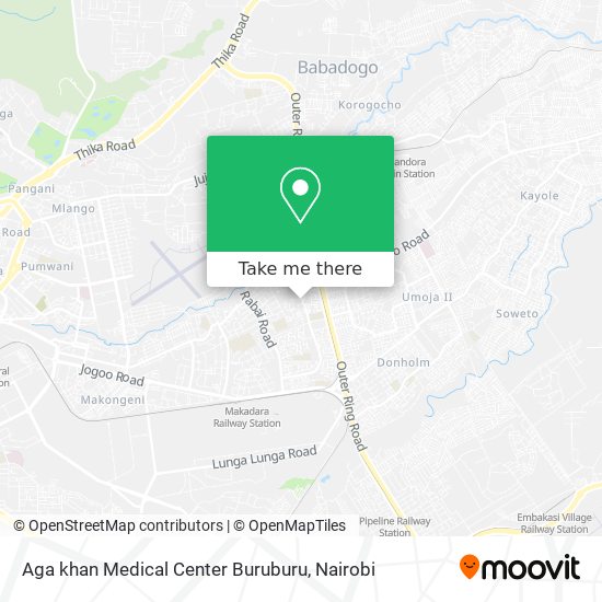 Aga khan Medical Center Buruburu map