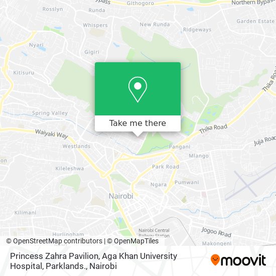 Princess Zahra Pavilion, Aga Khan University Hospital, Parklands. map