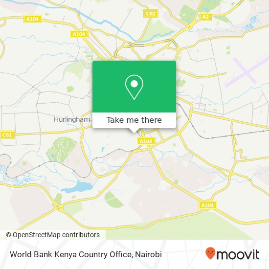 World Bank Kenya Country Office map