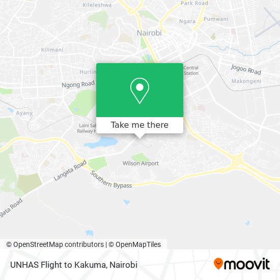 UNHAS Flight to Kakuma map