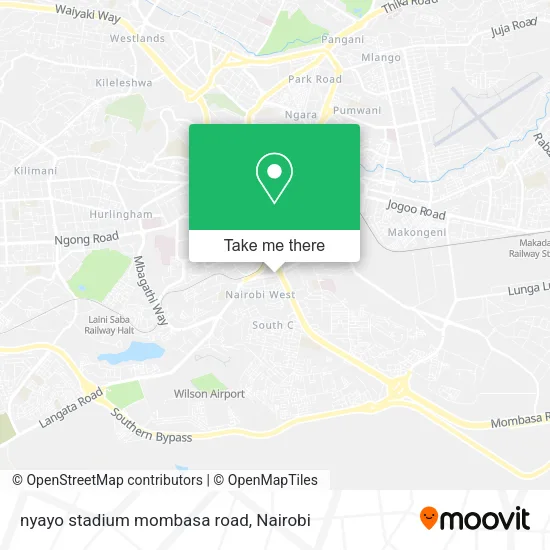 nyayo stadium mombasa road map