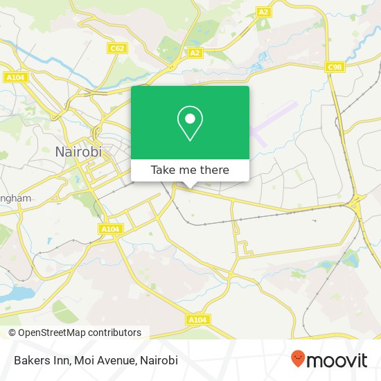 Bakers Inn, Moi Avenue map