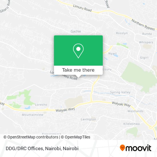 DDG/DRC Offices, Nairobi map