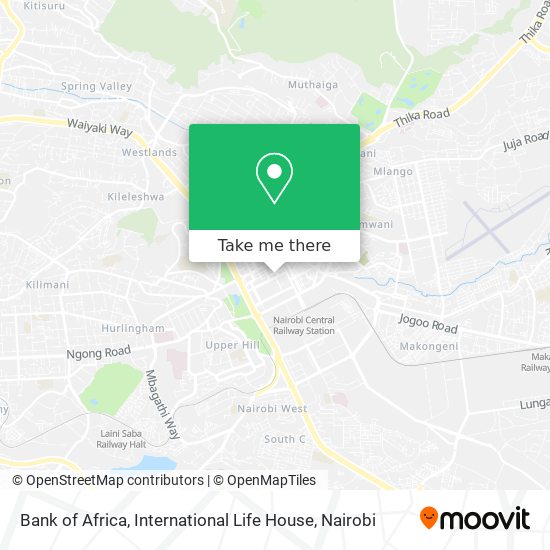 Bank of Africa, International Life House map