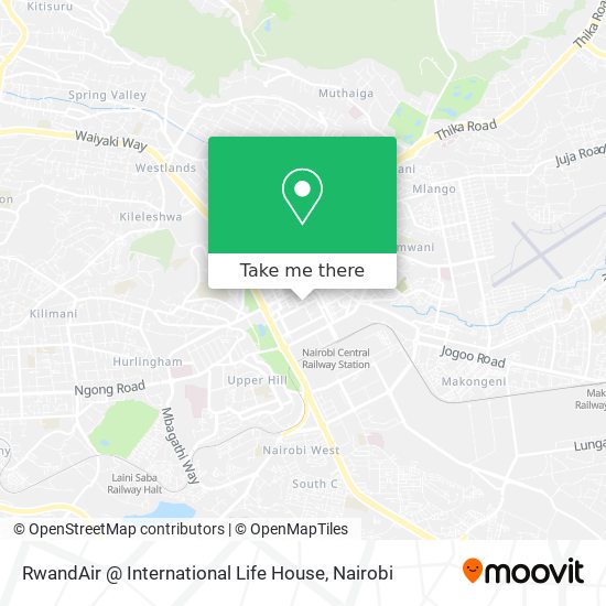 RwandAir @ International Life House map