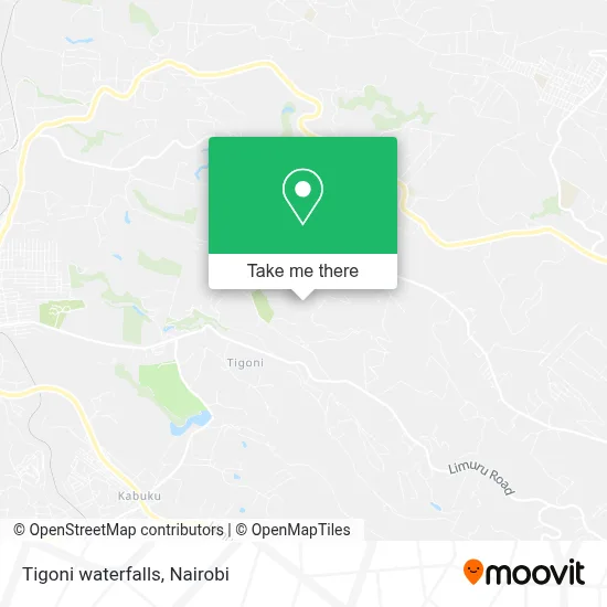 Tigoni waterfalls map