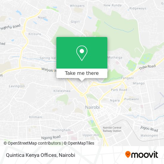 Quintica Kenya Offices map