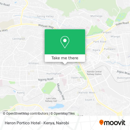 Heron Portico Hotel - Kenya map