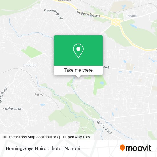 Hemingways Nairobi hotel map