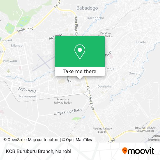 KCB  Buruburu Branch map