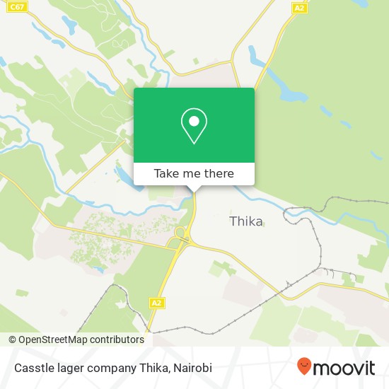 Casstle lager company Thika map
