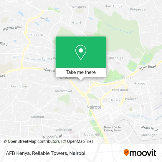 AFB Kenya, Reliable Towers map