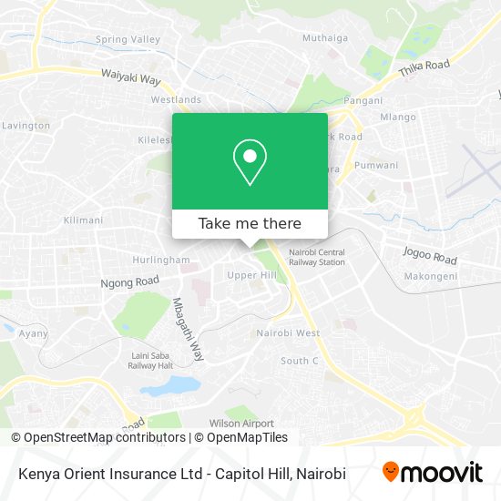 Kenya Orient Insurance Ltd - Capitol Hill map