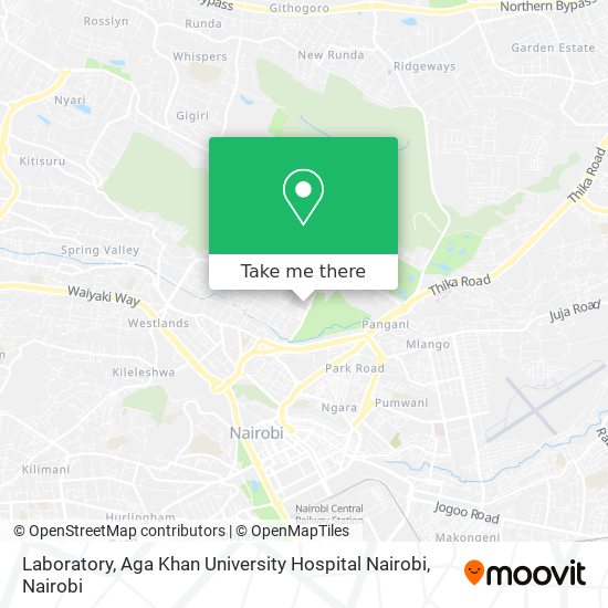 Laboratory, Aga Khan University Hospital Nairobi map