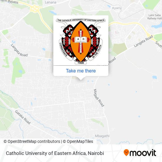 Catholic University of Eastern Africa map