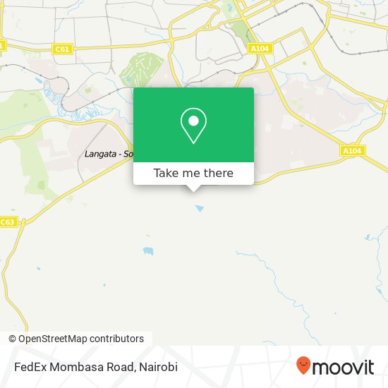 FedEx Mombasa Road map