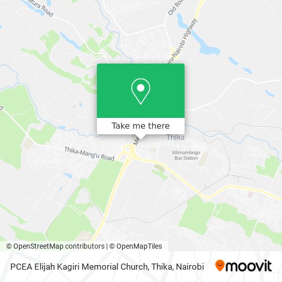 PCEA Elijah Kagiri Memorial Church, Thika map