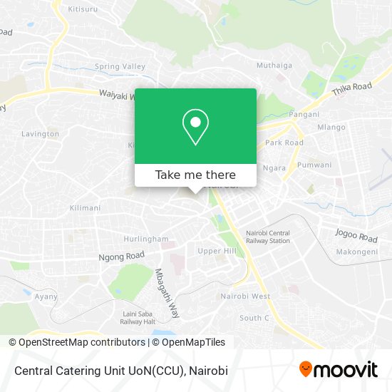 Central Catering Unit UoN(CCU) map