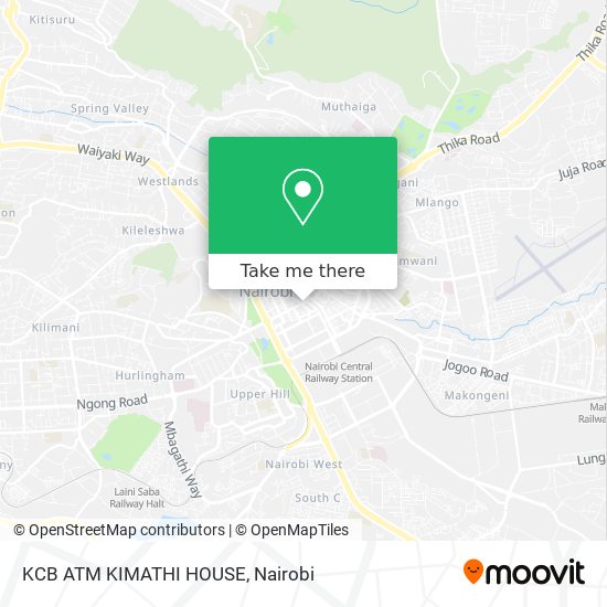 KCB ATM KIMATHI HOUSE map