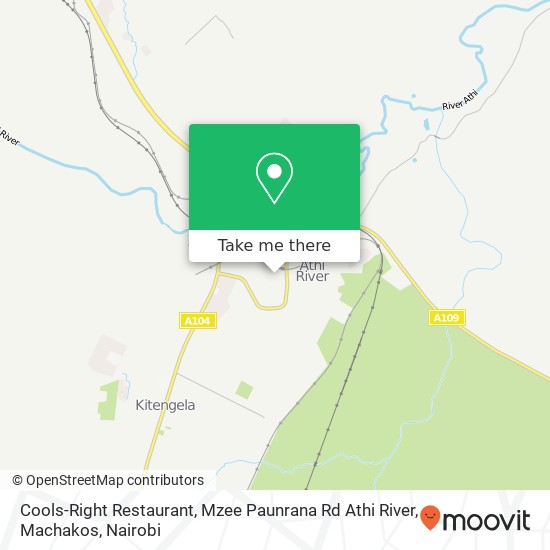 Cools-Right Restaurant, Mzee Paunrana Rd Athi River, Machakos map